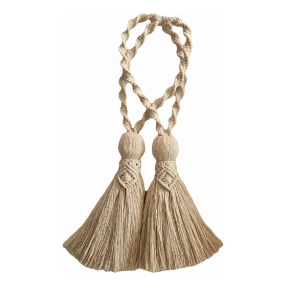 Puerteros/ Borlas Decorativas Macramé Deco Crudo