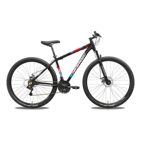 Bicicleta Nordic Mtb X 2.0 R29 21 Vel Negro-celeste M