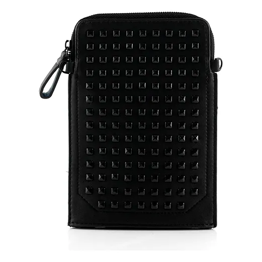 Cartera Mini Bag Blaque Bandolera Pu Tachas Y Correa Stud
