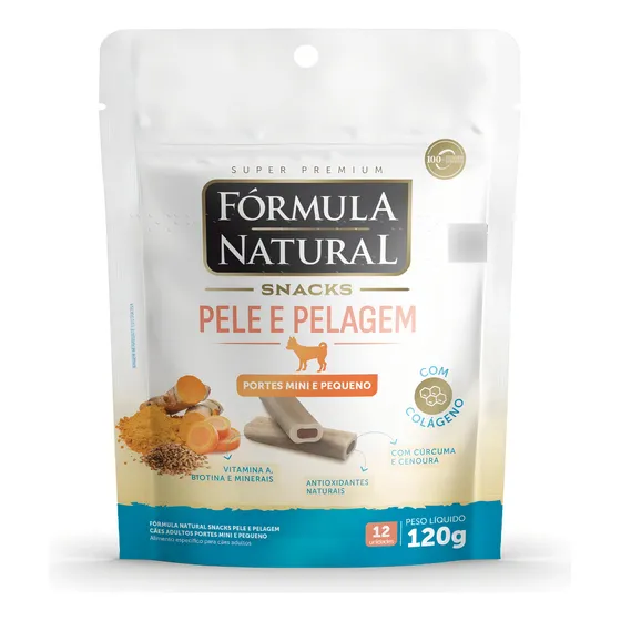 Fn Snacks Petisco Pele E Pelagem Para Cães Mini/pequeno 120g