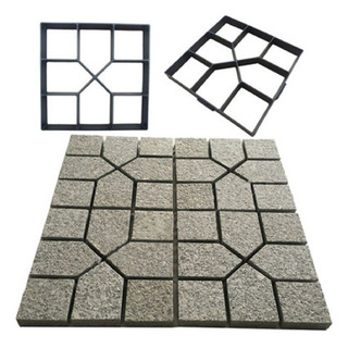 Forma Molde Piso Calçada Concreto Jardim C/ Manual Easy Piso Forma Molde Piso Calçada Concreto Jardim C/ Manual Easy Piso