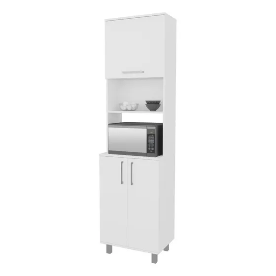 Alacena Bombona, Blanco Con Espacio Para Horno Microondas Zf