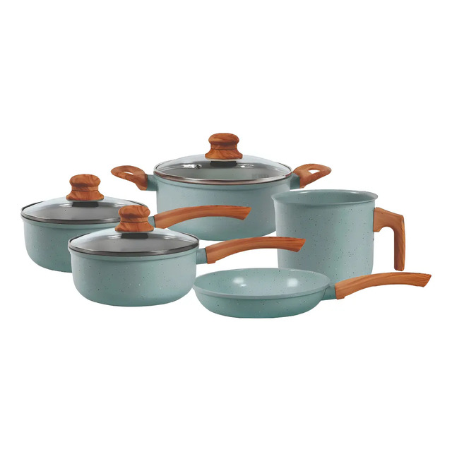 Jogo De Panelas Cerâmico Triplo Indução Tuut Ecoglid 5 Peças Cor Marble Mármore Jogo De Panelas Cerâmico Triplo Indução Tuut Ecoglid 5 Peças Cor Marble Mármore