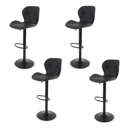 Silla De Bar Y Barra Jolbird De Cocina Moderno Con Respaldo Set 4 Pz