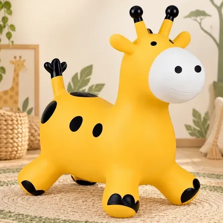 Girafa Upa Upa Musical Inflável Pula Pula Infantil Amarela Amarelo