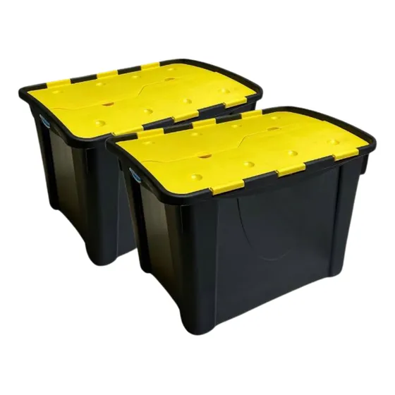 Caja Multiuso Manaplas Modelo Contendedor De 52 Lts Negro