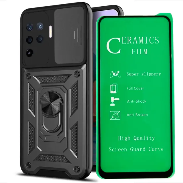 Funda Estuche Antichoque Reforzado + Protector De Pantalla Para Oppo (hidrogel O Vidrio Cerámico)