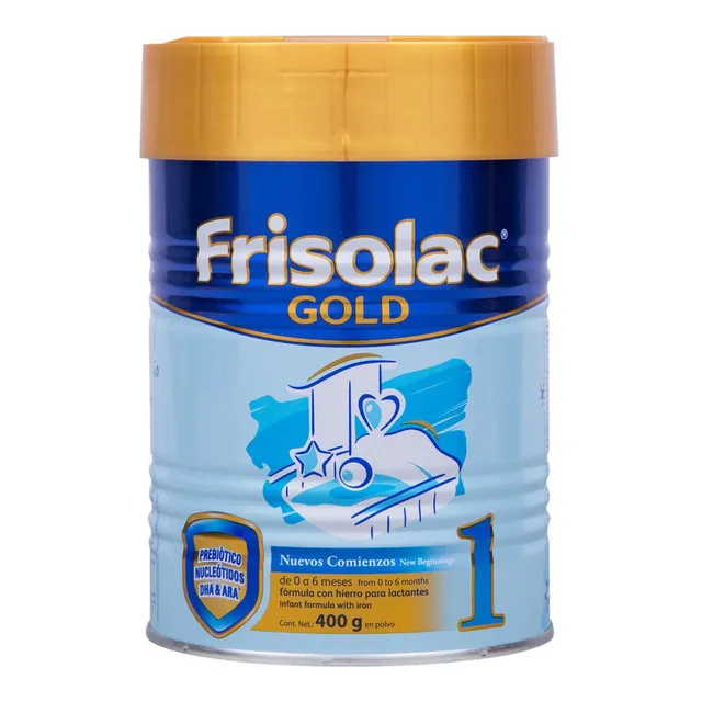 Lecheen Polvo Frisolac Gold 1 En Lata De 400g -0 A 6 Meses