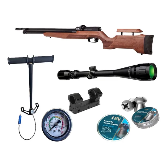 Kit Rifle Cayden Pcp+bom 3 Etapas+funda Swis A+mira Konus+p