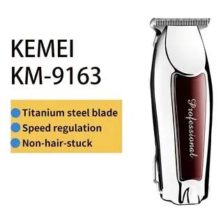 Aparador De Pelo Kemei Km-9163 Prateado 127/220v Aparador De Pelo Kemei Km-9163 Prateado 127/220v