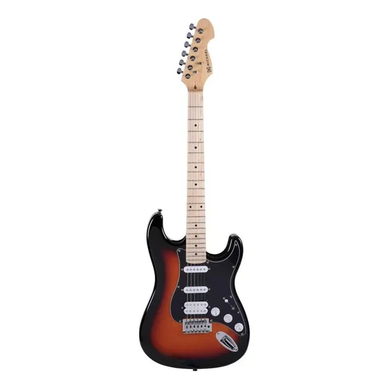 Guitarra elétrica Michael ST Michael Power Advance GM237N de madeira maciça sunburst black com diapasão de bordo