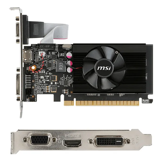 Tarjeta De Video Msi Nvidia Geforce Gt 710, 2gb Ddr3 64-bit
