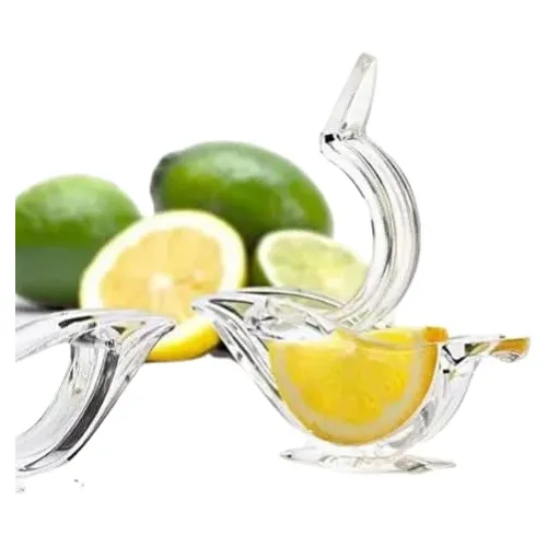 Exprimidor Manual Limon Forma Barco Cristal Acrilico