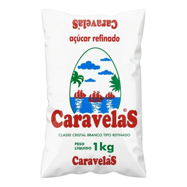 Açúcar Refinado Caravelas Pacote 1kg