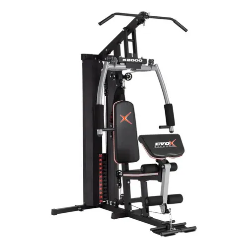 Musculação Academia Completa X2000 Evox Fitness Condomínios Cor da estrutura Preto e Cinza Cor do estofamento Preto