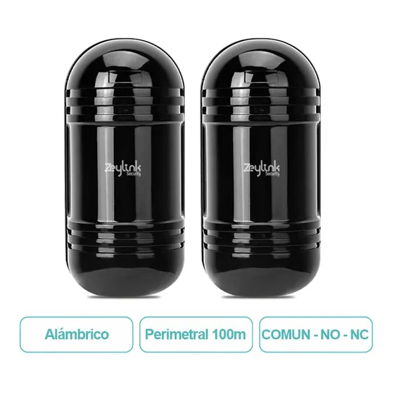 Sensor Rayo Barrera Perimetral Exterior 100m Para Alarmas