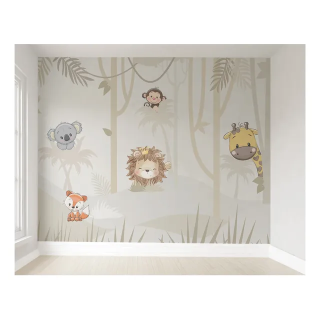 Adesivo De Parede Infantil Safari 8m² Varonidecor Vr391