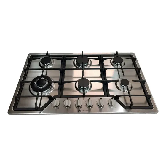 Parrilla Estufa 6 Gas Quemadores Acero Inoxidable Shorbull Color Plateado