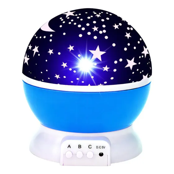 Lámpara Veladora Silverled: Proyector De Estrellas Noche Dormitorio Jta Color de la estructura Azul/Celeste