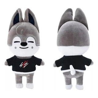 Pelúcia Skzoo, Personaje De Wolf Chan Stray, Dibujos Animados Para Niños, 20 Cm, Color Gris Pelúcia Skzoo, Personaje De Wolf Chan Stray, Dibujos Animados Para Niños, 20 Cm, Color Gris