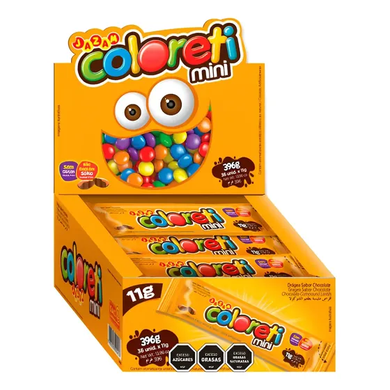 Golosinas Confites Coloreti 11 Grs X 36 Unidades!! | Cuotas sin interés