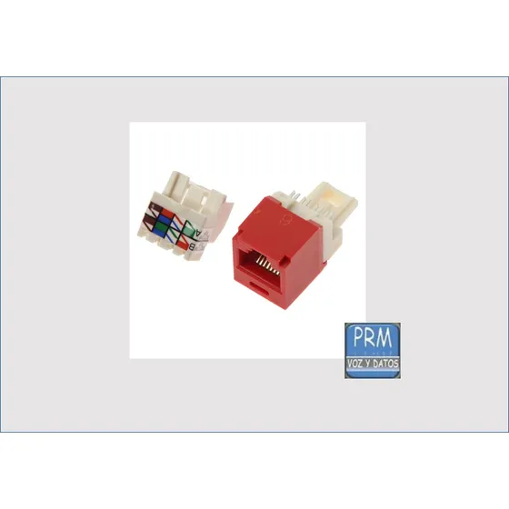 Jack Rj45 Hembra Cat 6 Color Rojo Panduit Cj688tprd
