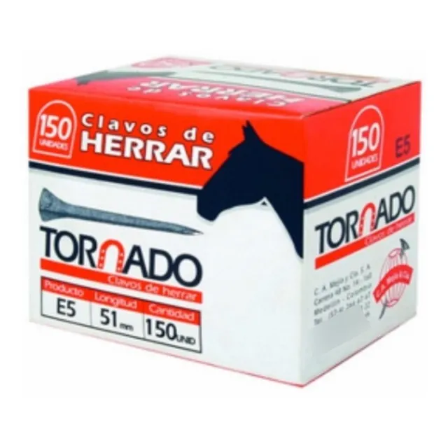 Clavos De Herrar E5 51mm Caja Tornado
