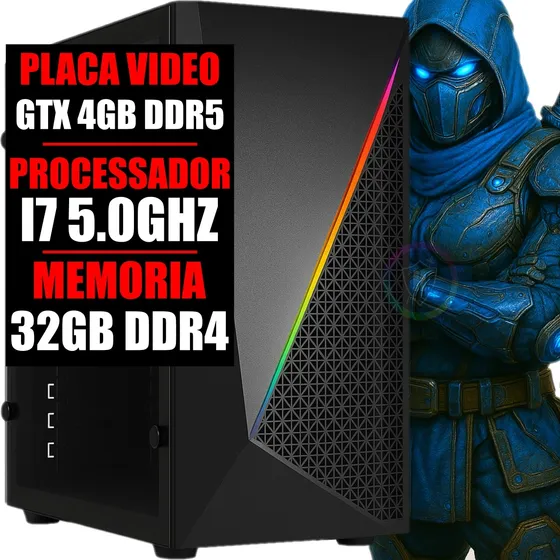 Pc Gamer Intel Gtx 4gb Ddr5 / I7 10 Geração / 32g Ddr4 / 480