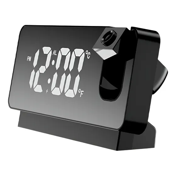 Reloj Despertador Usb Tipo Espejo Con Proyector Y Termómetro