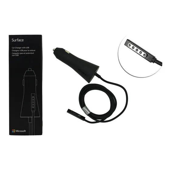 Cargador De Carro Para Tabletas Surface 1 Y 2 Pro +12v + Usb