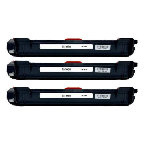 Kit 3 Toner Compatible Con Tn-1060 1110 1112 1510 1511 1512 Tinta Negro