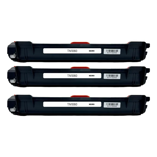 Kit 3 Toner Compatible Con Tn-1060 1110 1112 1510 1511 1512 Tinta Negro