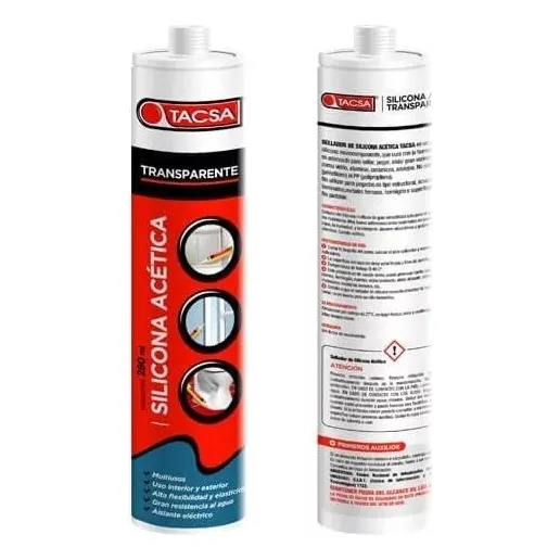 Sellador Tacsa Silicona Acética color transparente