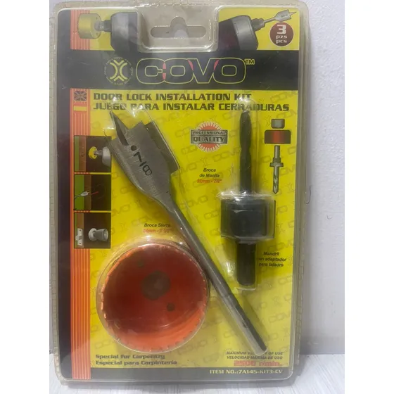 Juego Sierra Copa 3 Pzas Instalacion De Cerradura Covo