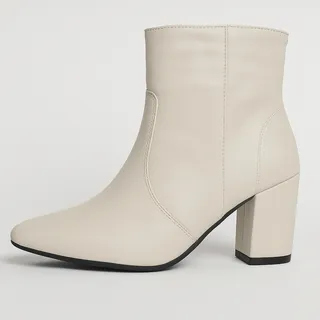 Coturno Bota Feminina Bico Fino Cano Baixo ZĂper 1015 Coturno Bota Feminina Bico Fino Cano Baixo ZĂper 1015