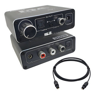 Conversor Áudio Óptco/ Coaxial P/ Rca E Óptco + Cabo Optco Conversor Áudio Óptco/ Coaxial P/ Rca E Óptco + Cabo Optco