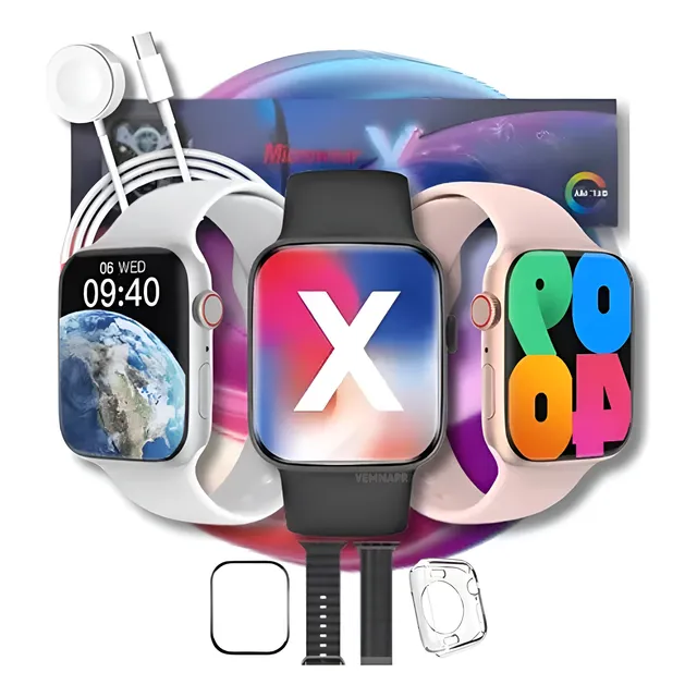 Relógio Smartwatch Watch X Serie 10 Com 3 Pulseiras Chatgpt
