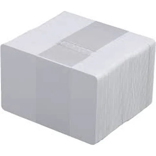 Pack 100 Tarjetas Pvc Marca Zebra Impresion Credenciales Tinta Blanca