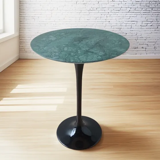 Mesa Saarinen Lateral De 51 Ø/altura 52cm Verde Guatemala
