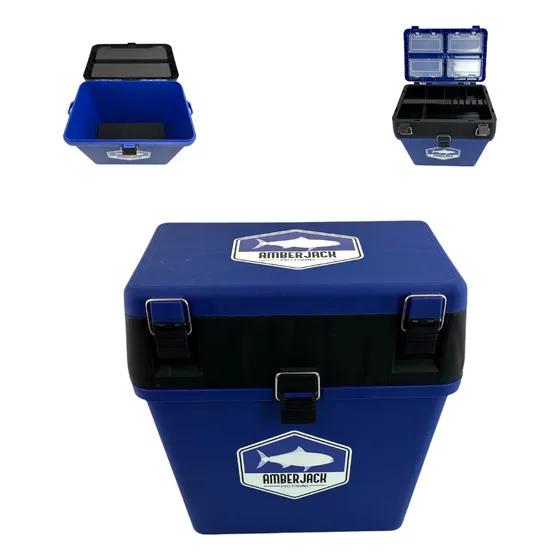 Caja De Pesca Amberjack Asiento Balde Correa Color Azul