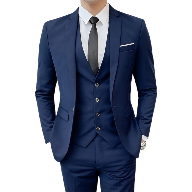 Terno Marinho Oxford Premium, Tecido Não Amassa Terno Marinho Oxford Premium, Tecido Não Amassa