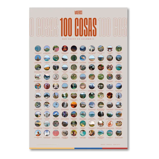 Poster 100 Cosas Que Hacer En Colombia Para Raspar