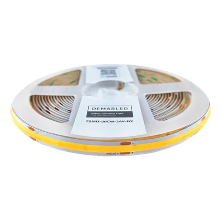 Cinta Led Cob Luz continua Blanco Cálido 3000K 11w/m, 1200lm/m 480 Leds/m, Sec Demasled