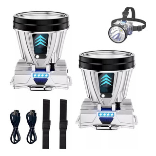 Linterna Frontal Recargable De Alta Potencia Super Bright 2p Linterna Frontal Recargable De Alta Potencia Super Bright 2p