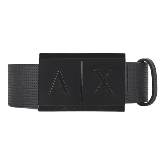 Cinto Masculino Armani Exchange Logo Fivela A.x Couro
