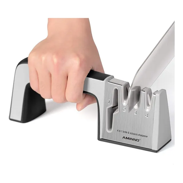 Afilador De Cuchillos Y Tijeras 4 En 1 Acero Inoxidable