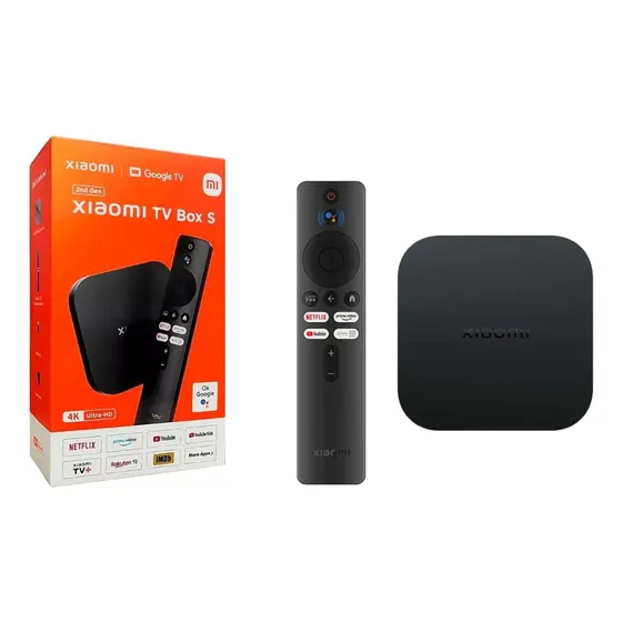 Xiaomi Mi Box Tv S 2ª Geração Android 4k Google Tv. Cor Preto Tipo De Controle Remoto De Voz