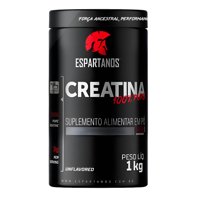 Creatina Pó 100% Pura Monohidratada Espartanos 1kg Aprovada Sabor Neutro Creatina Pó 100% Pura Monohidratada Espartanos 1kg Aprovada Sabor Neutro