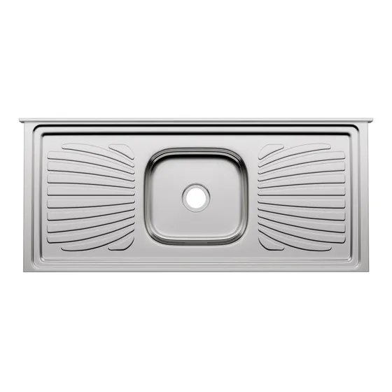 Pileta De Acero Inox Mesada Concreto 120cm Excelente Calidad