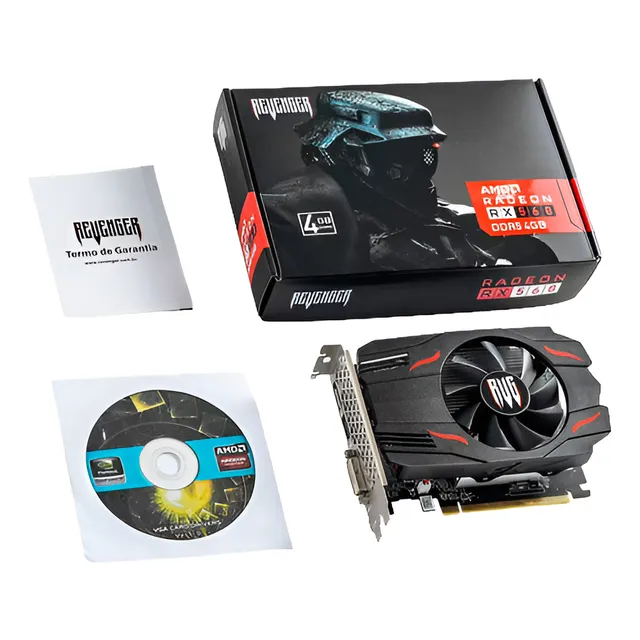 Placa De Vídeo Rx560 4gb Gddr5, 128 Bits, Hdmi/dp/dvi